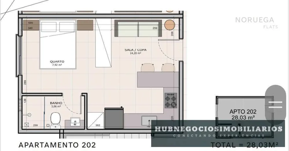 Flat/Apart Hotel, 1 quarto, 27 m² - Foto 8