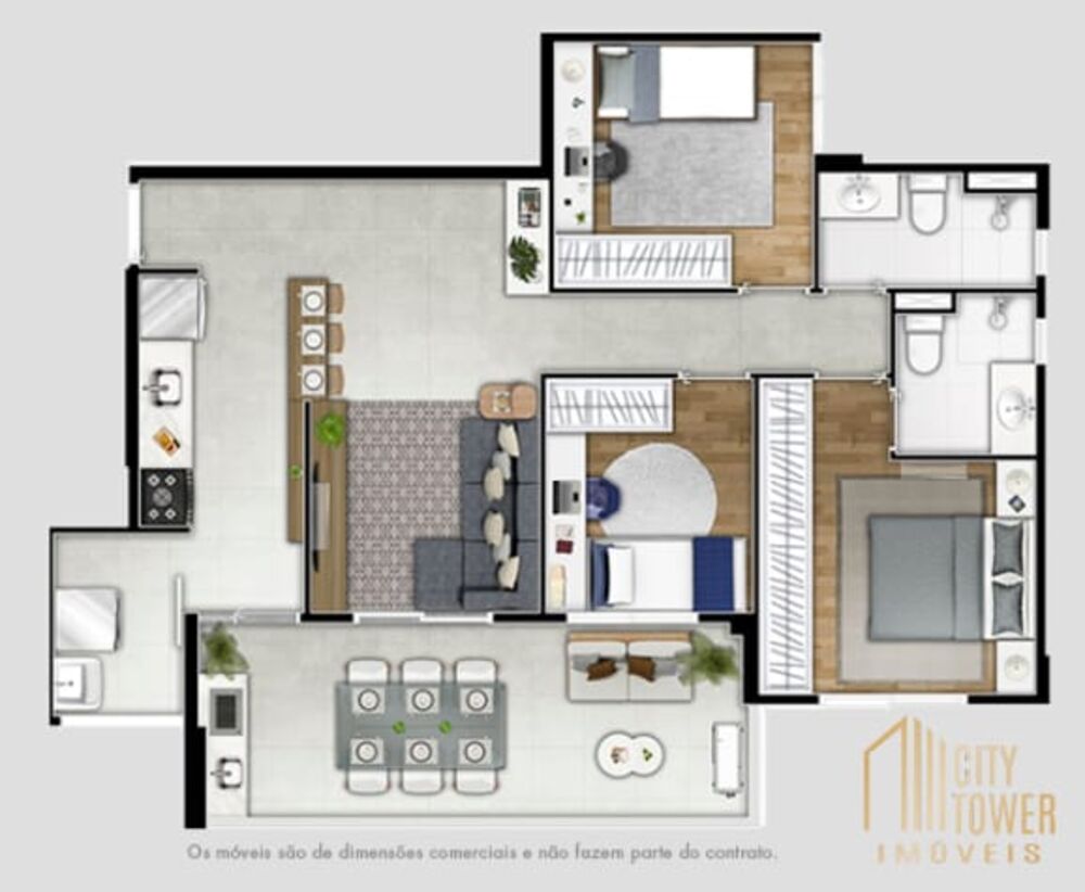 Apartamento, 3 quartos, 84 m² - Foto 3
