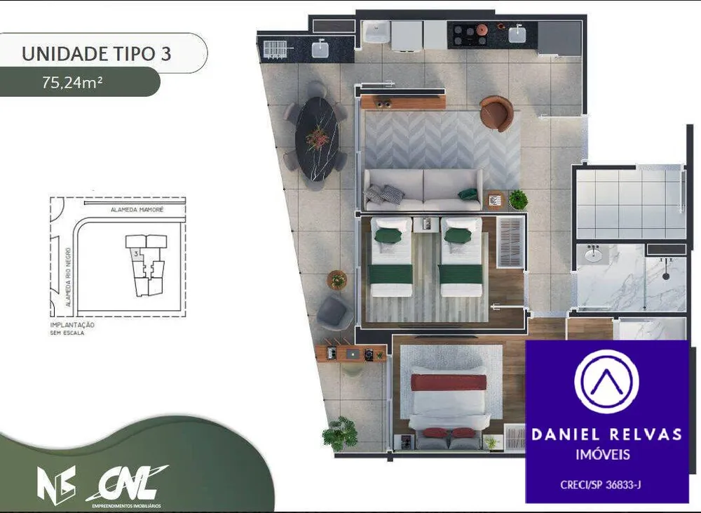 Apartamento, 2 quartos, 75 m² - Foto 5