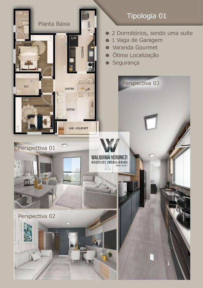 Apartamento, 2 quartos, 69 m² - Foto 2