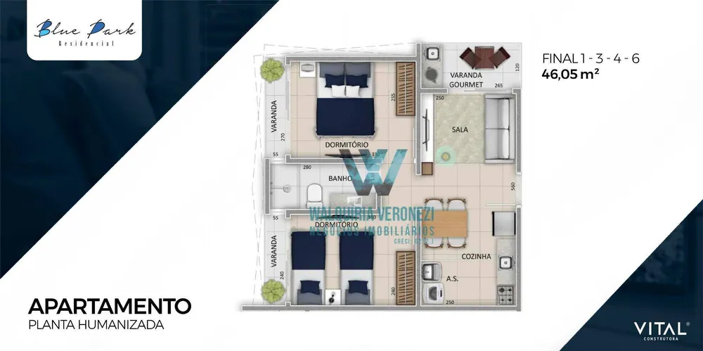 Apartamento, 2 quartos, 46 m² - Foto 12