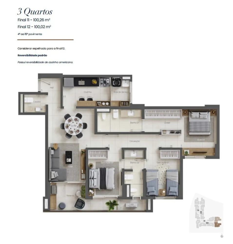 Apartamento, 3 quartos, 100 m² - Foto 16