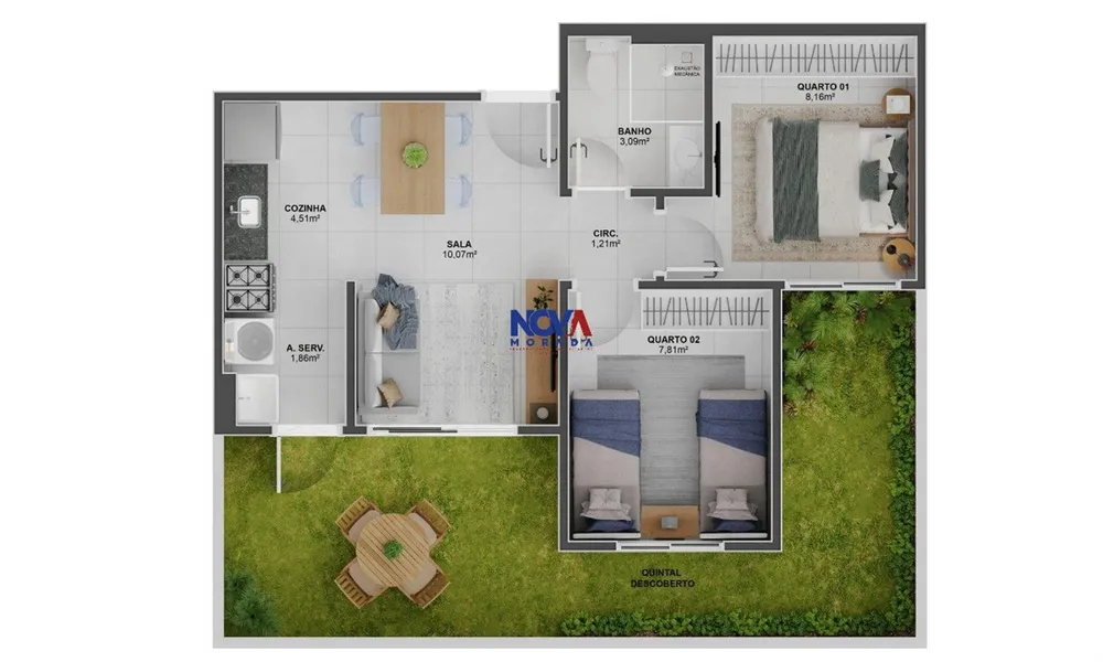 Apartamento, 2 quartos, 50 m² - Foto 5