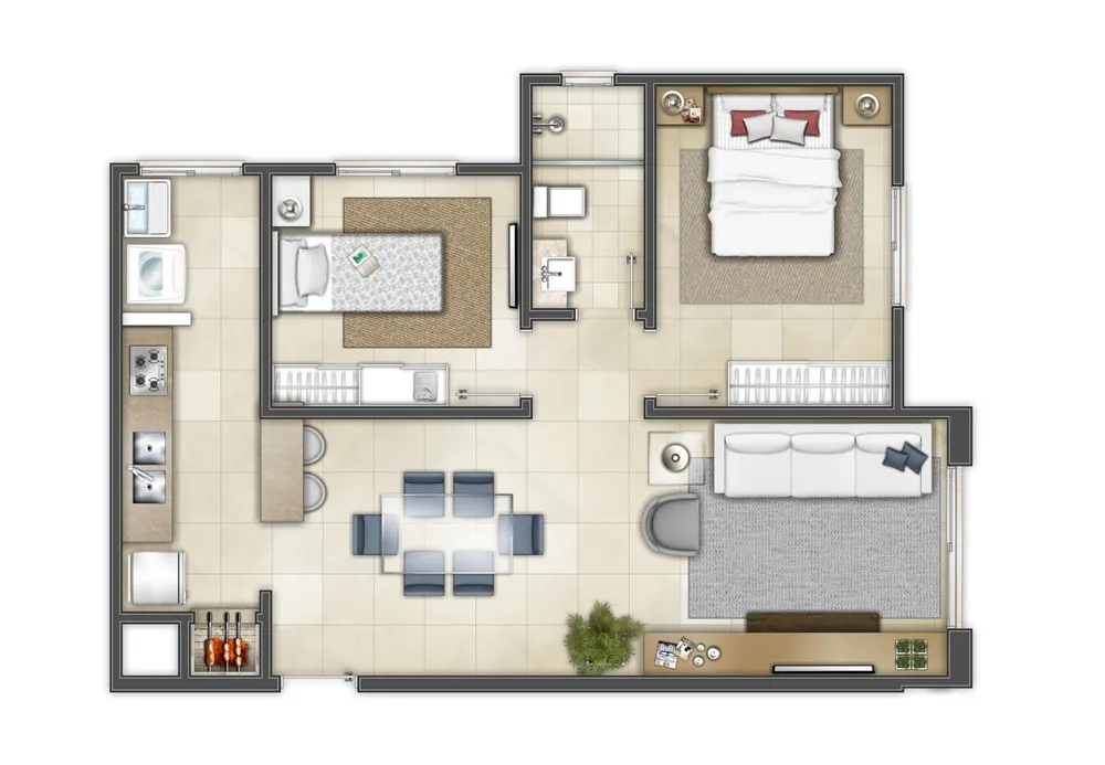 Apartamento, 1 quarto, 49 m² - Foto 7