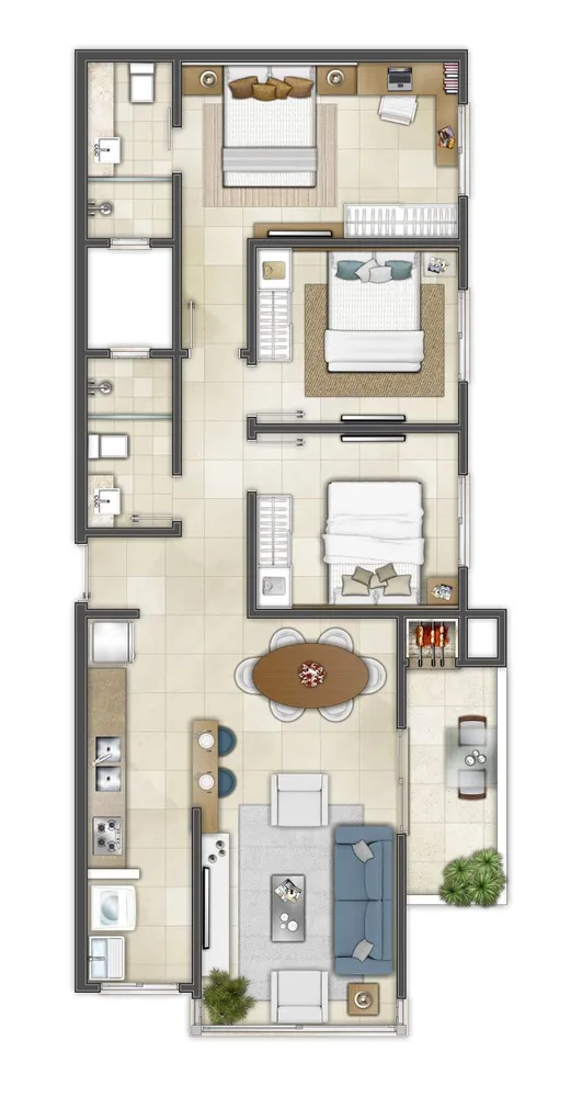 Apartamento, 1 quarto, 49 m² - Foto 6