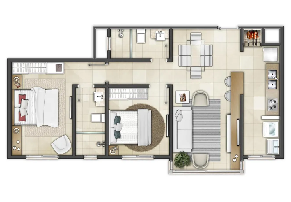 Apartamento, 1 quarto, 49 m² - Foto 5