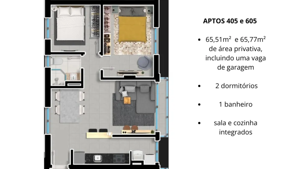 Apartamento, 2 quartos, 65 m² - Foto 12
