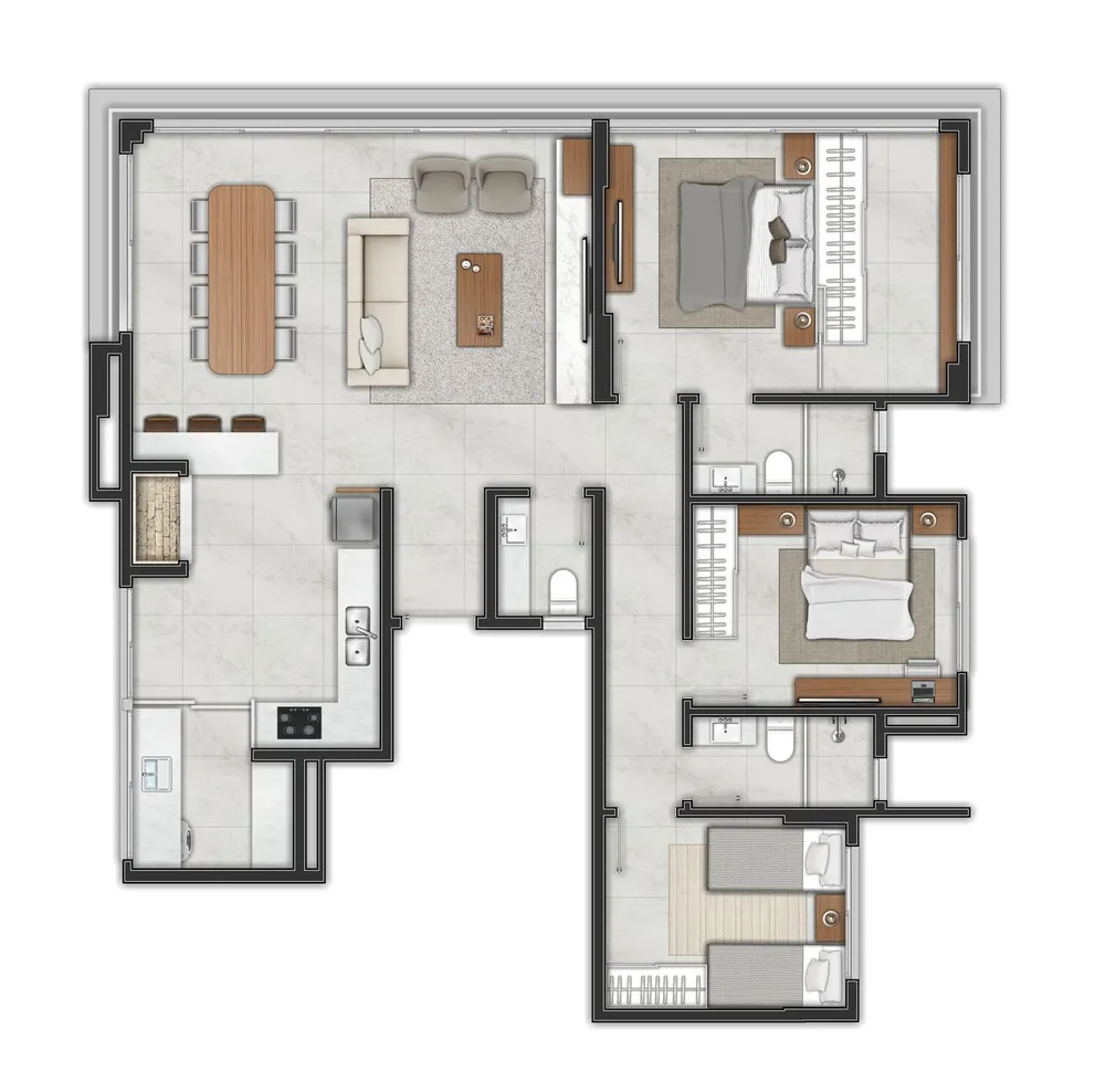 Apartamento, 3 quartos, 168 m² - Foto 6
