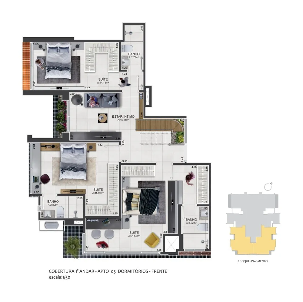 Apartamento, 1 quarto, 49 m² - Foto 7