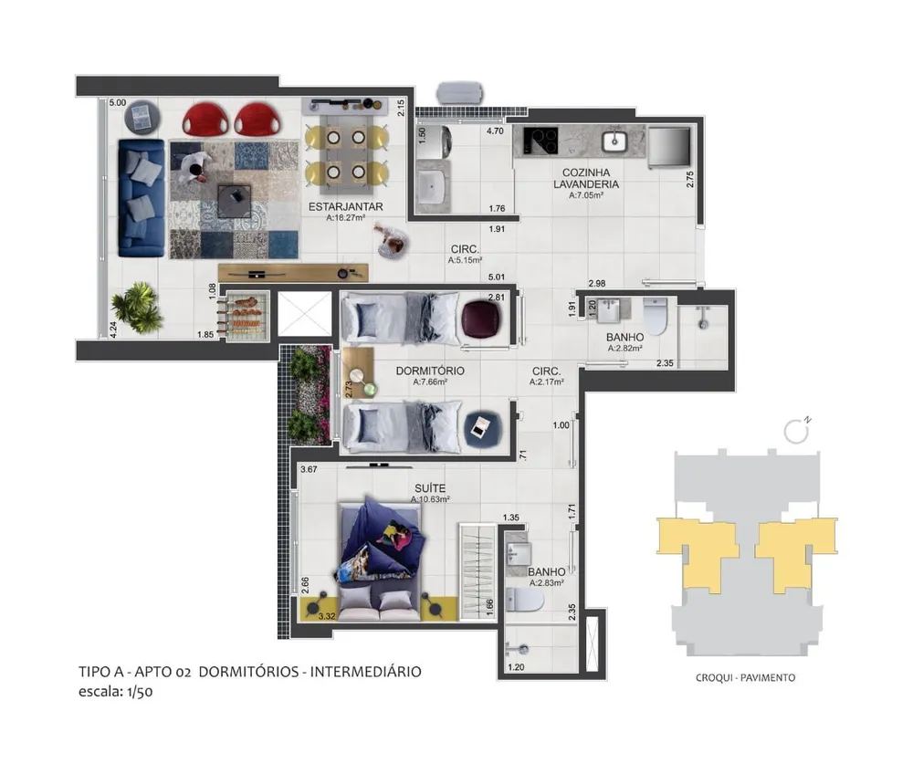 Apartamento, 1 quarto, 49 m² - Foto 9