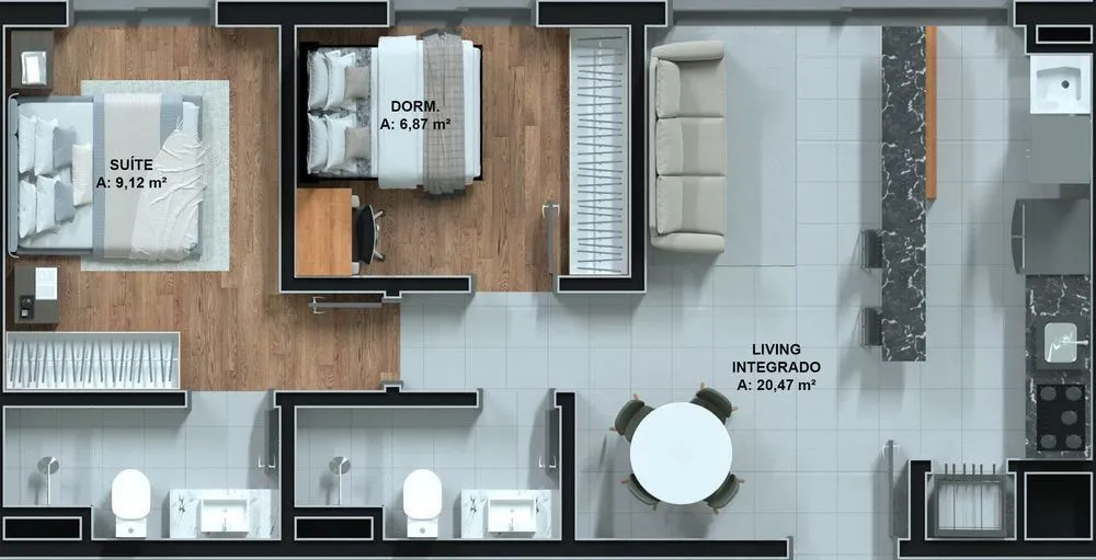Apartamento, 2 quartos, 83 m² - Foto 11