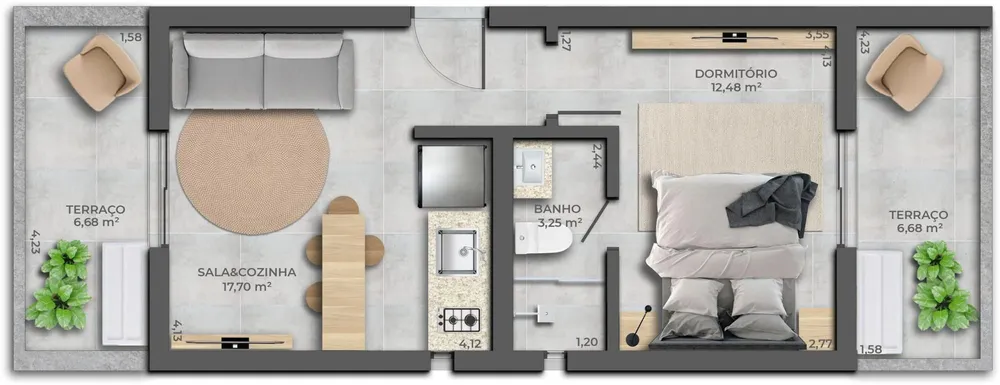 Apartamento, 1 quarto, 57 m² - Foto 11