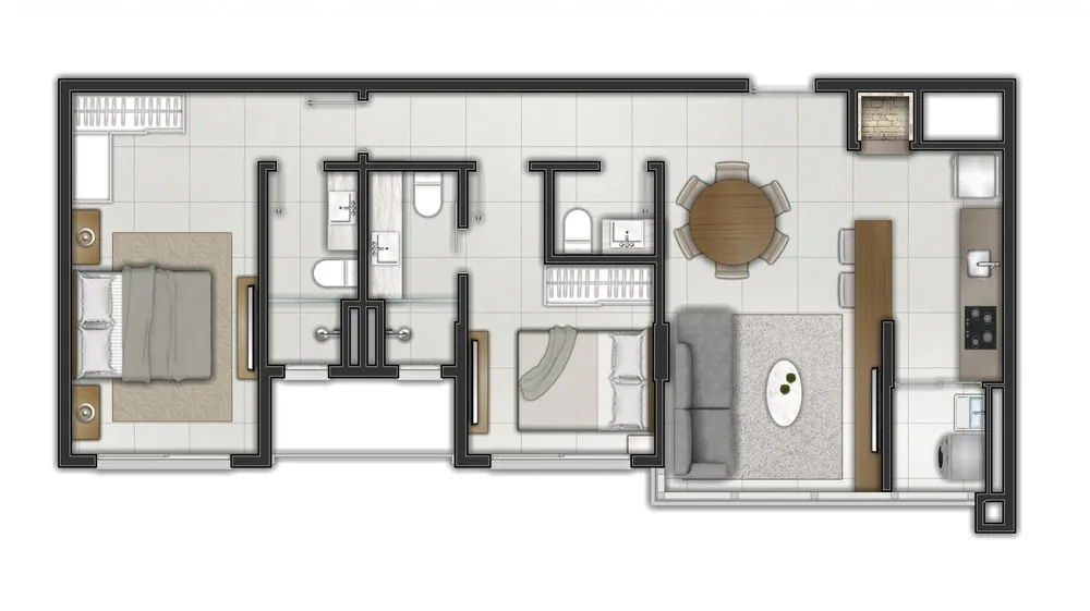 Apartamento, 2 quartos, 78 m² - Foto 2