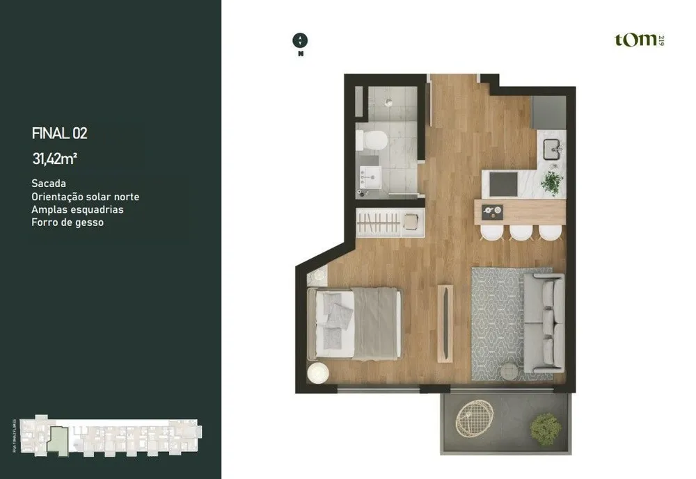 Apartamento, 2 quartos, 62 m² - Foto 2