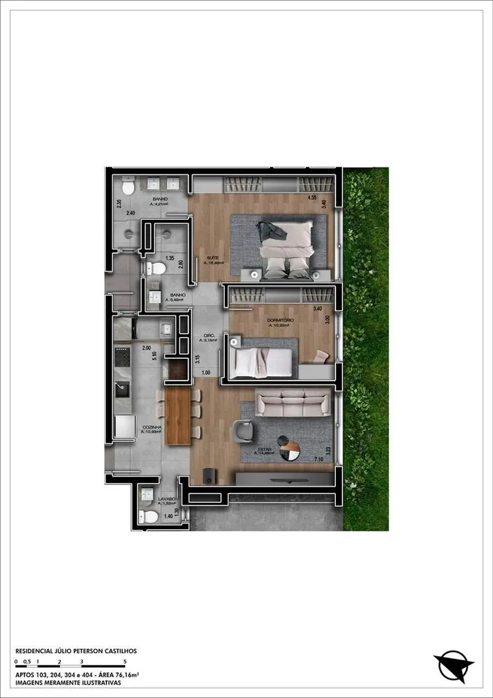 Apartamento, 1 quarto, 56 m² - Foto 5