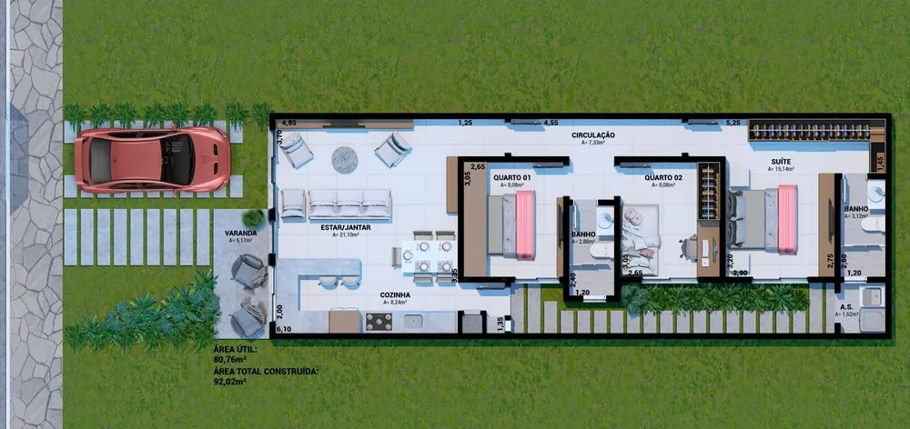Casa de Condomínio, 3 quartos - Foto 3