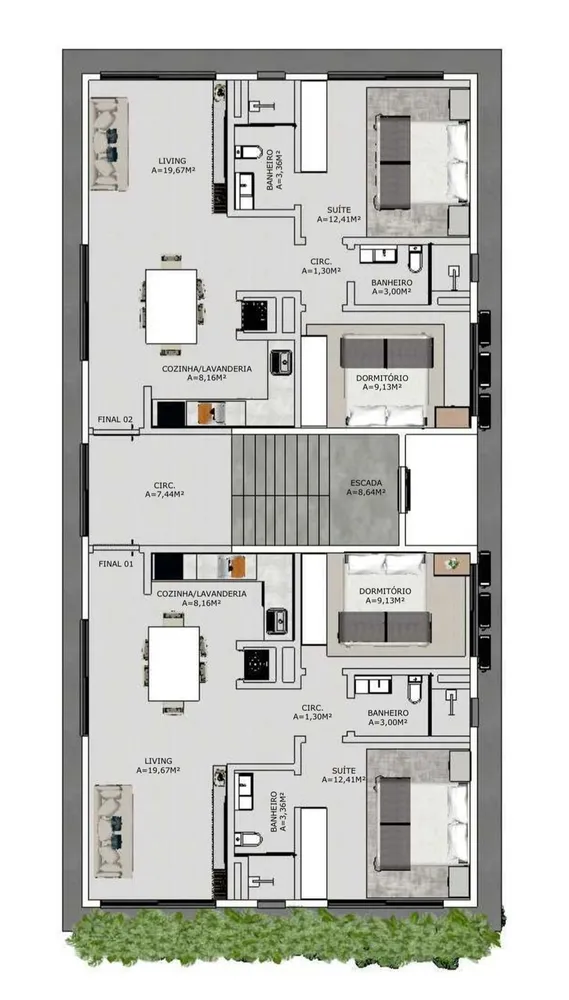 Apartamento, 2 quartos, 66 m² - Foto 1
