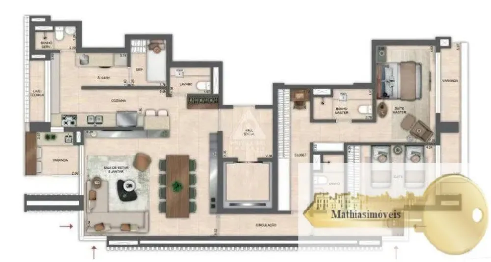 Apartamento, 2 quartos, 140 m² - Foto 14