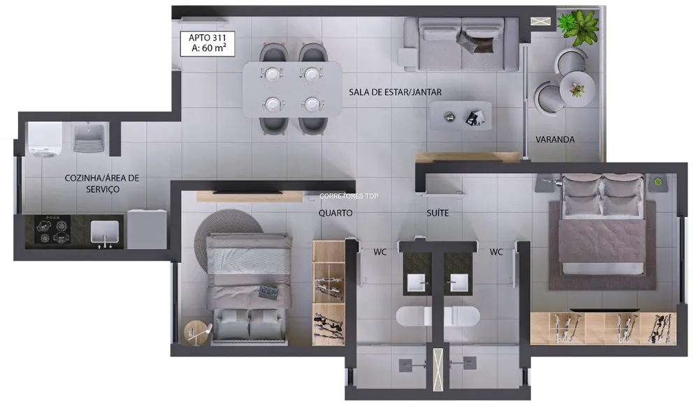 Apartamento, 2 quartos - Foto 15
