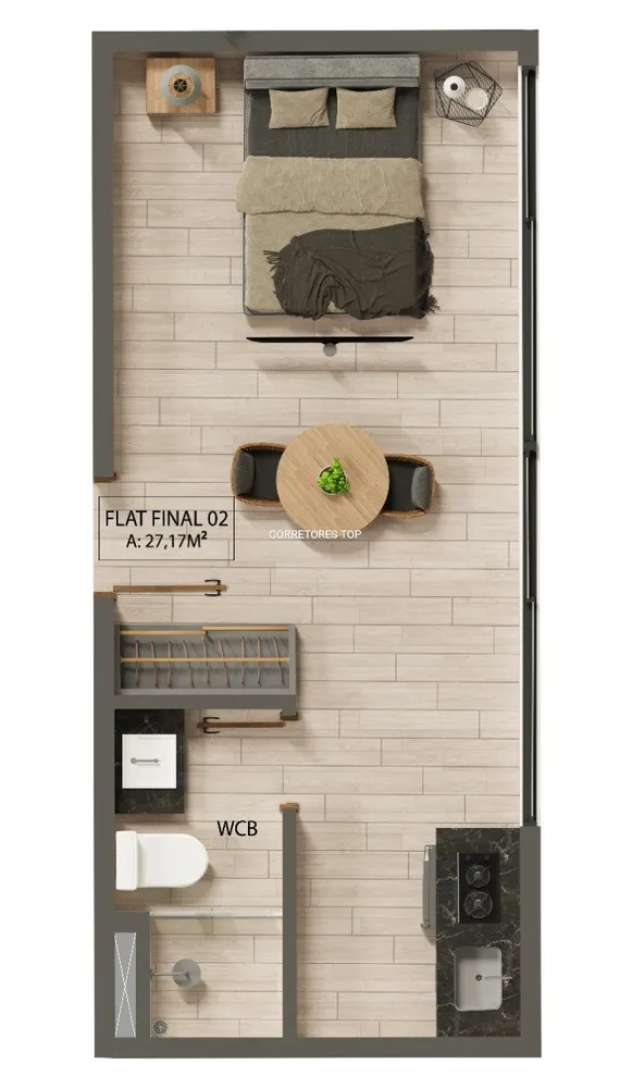 Apartamento, 1 quarto - Foto 1