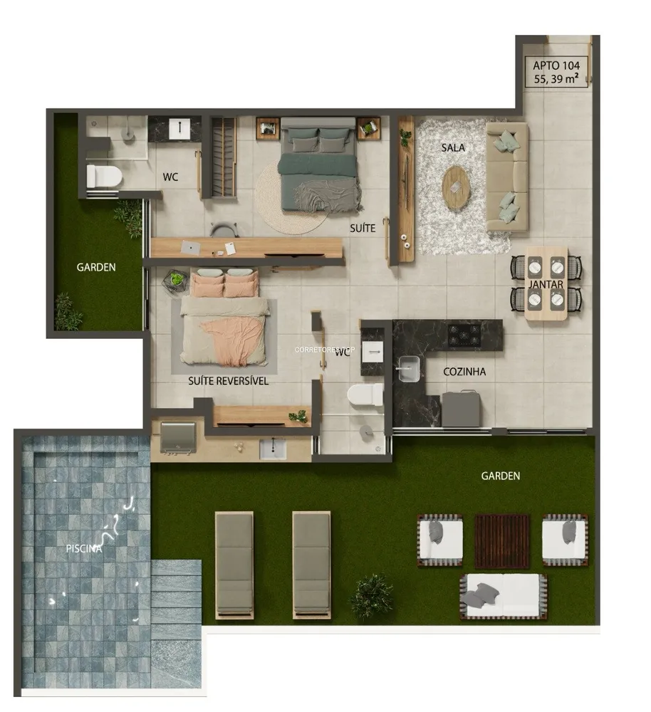 Apartamento, 1 quarto - Foto 13