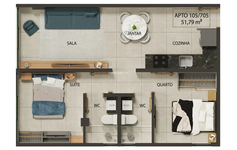 Apartamento, 1 quarto - Foto 14