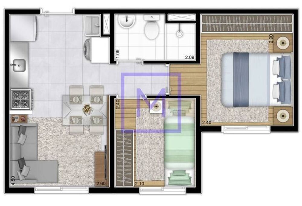 Apartamento, 2 quartos, 32 m² - Foto 16