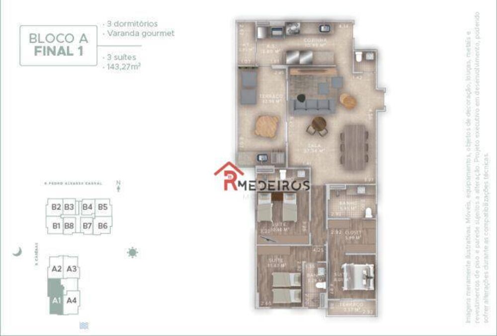 Apartamento, 3 quartos, 143 m² - Foto 2