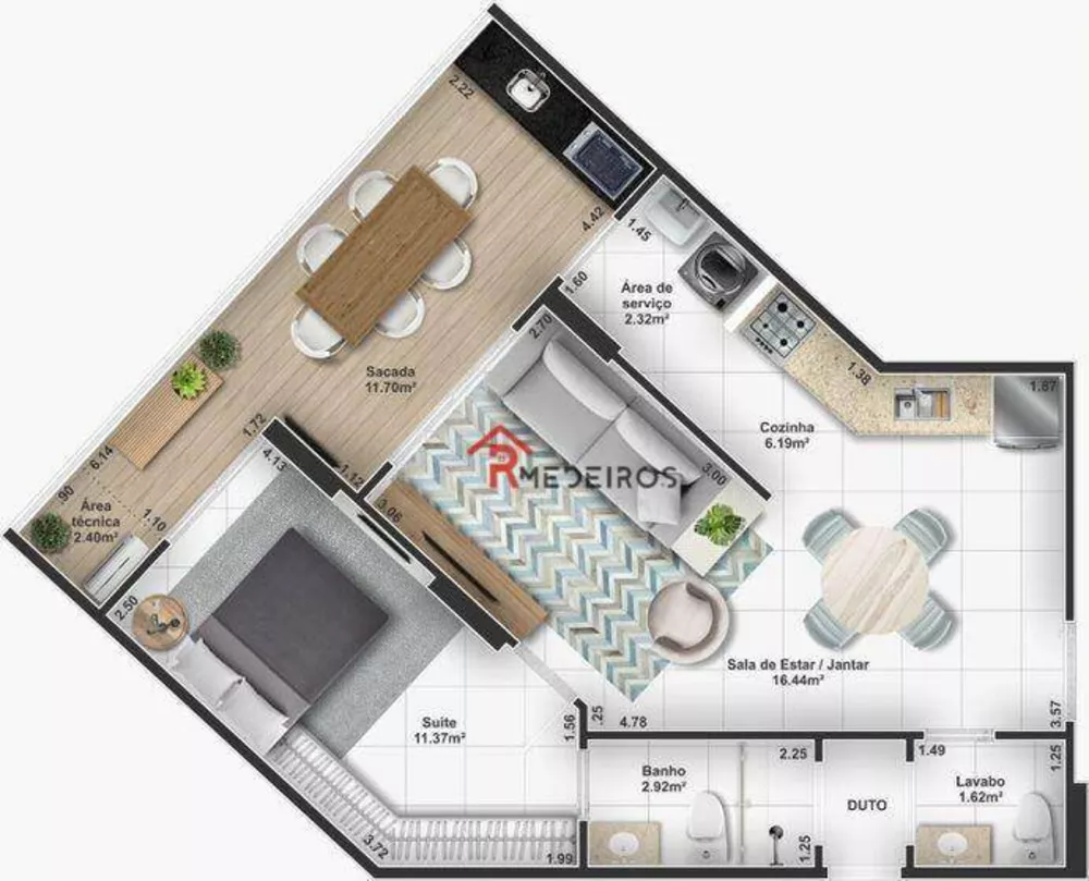 Apartamento, 1 quarto, 59 m² - Foto 15
