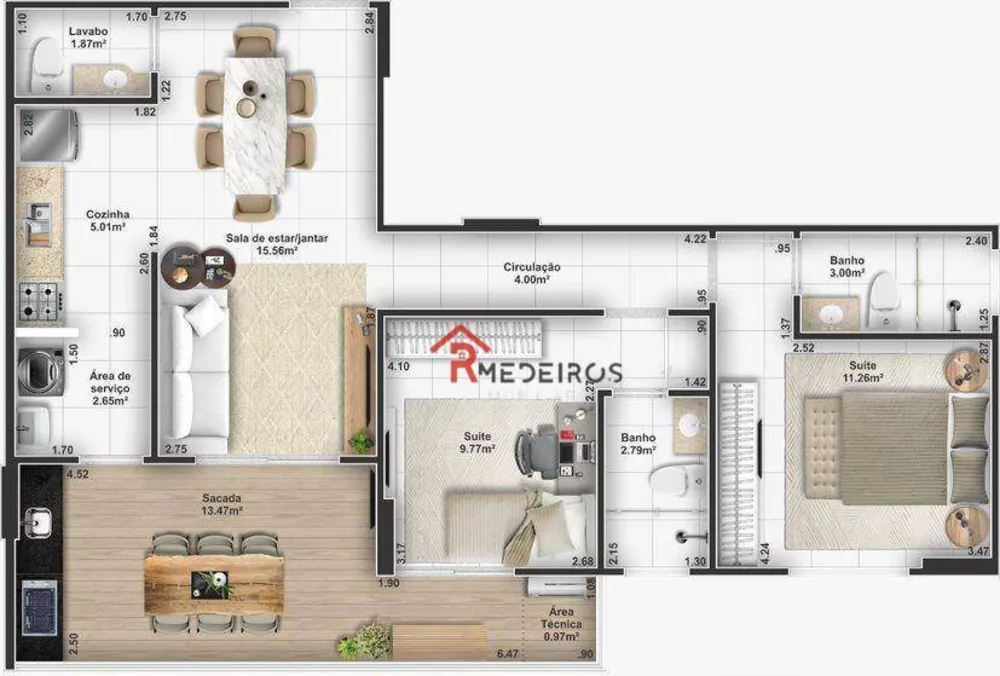 Apartamento, 1 quarto, 59 m² - Foto 13