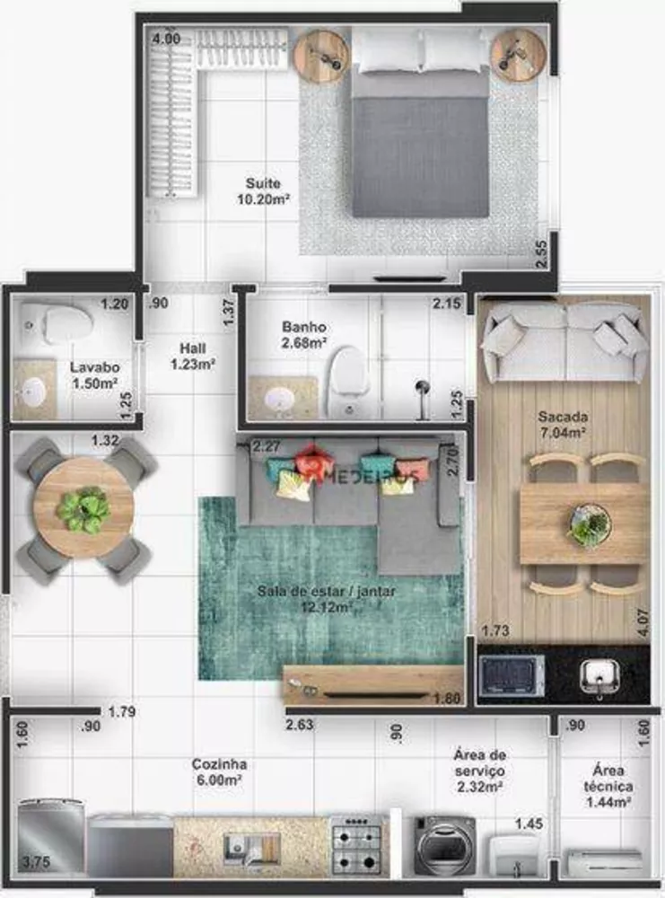 Apartamento, 1 quarto, 59 m² - Foto 16