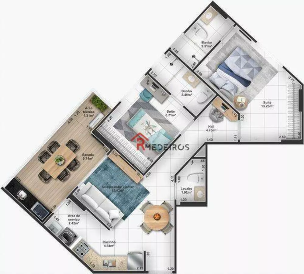 Apartamento, 1 quarto, 59 m² - Foto 17
