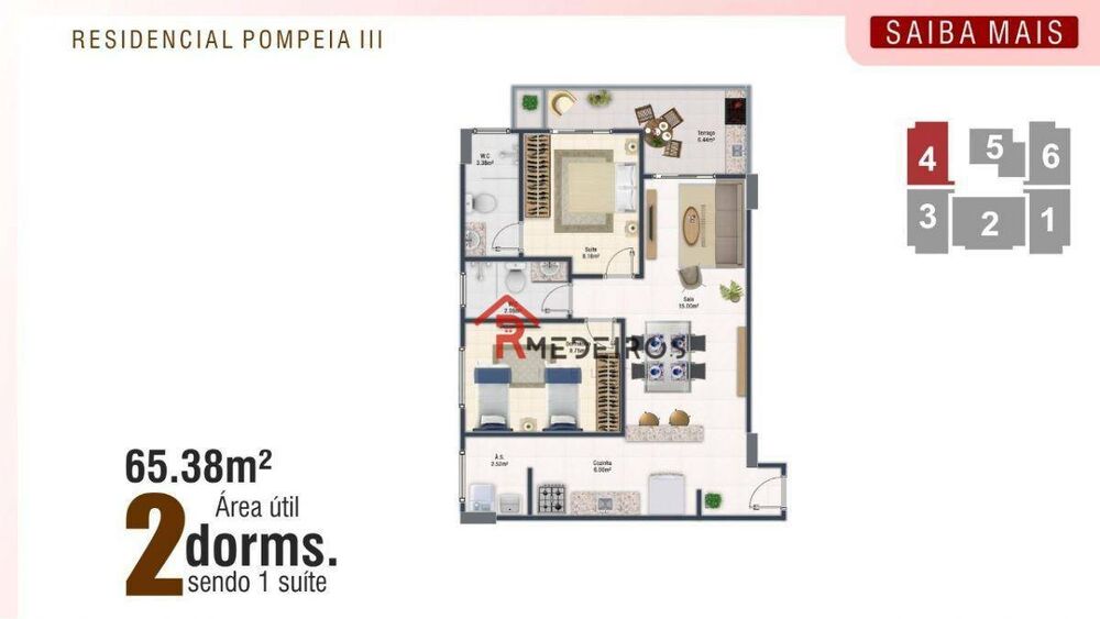 Apartamento, 2 quartos, 65 m² - Foto 9