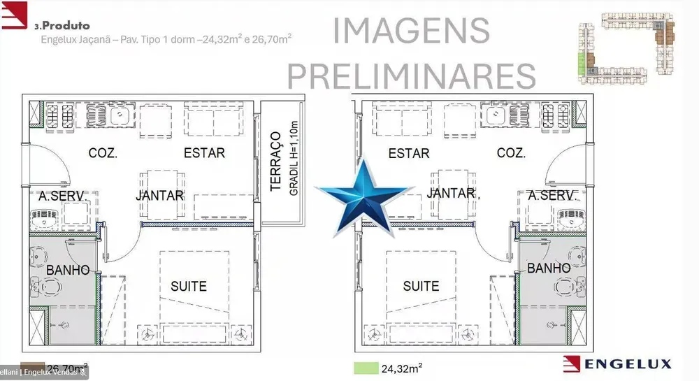 Apartamento, 1 quarto, 24 m² - Foto 1