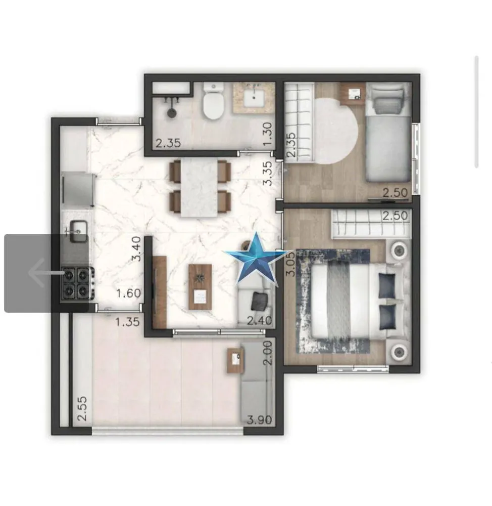 Apartamento, 2 quartos, 46 m² - Foto 6