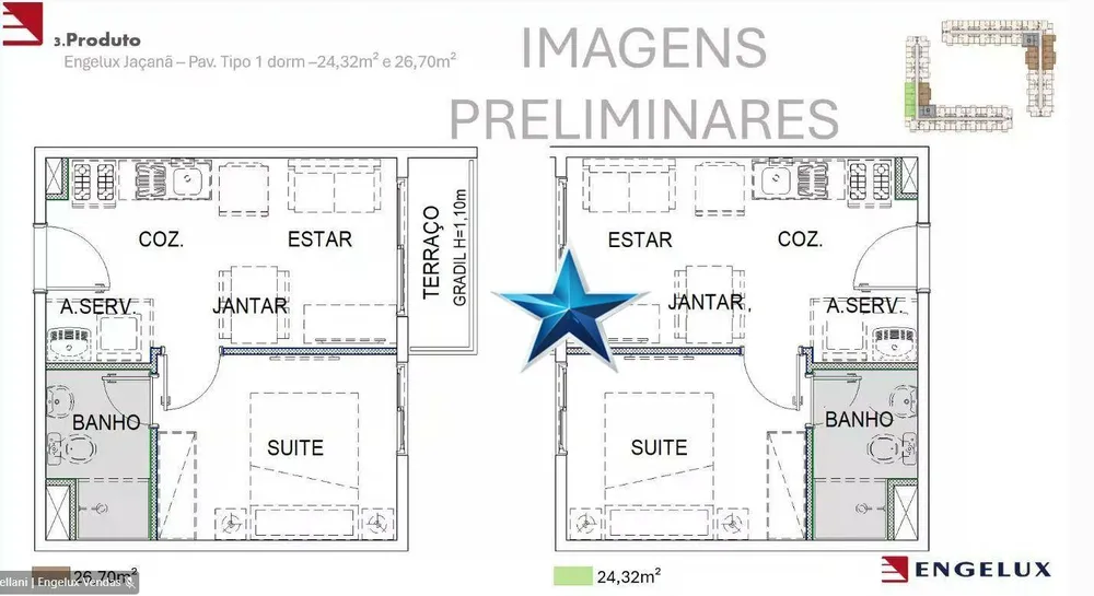 Apartamento, 2 quartos, 36 m² - Foto 3