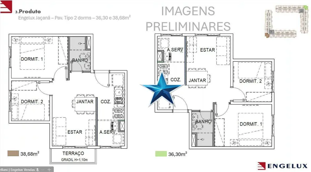 Apartamento, 2 quartos, 36 m² - Foto 1