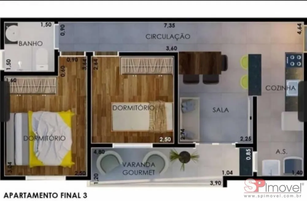 Apartamento, 2 quartos, 68 m² - Foto 5