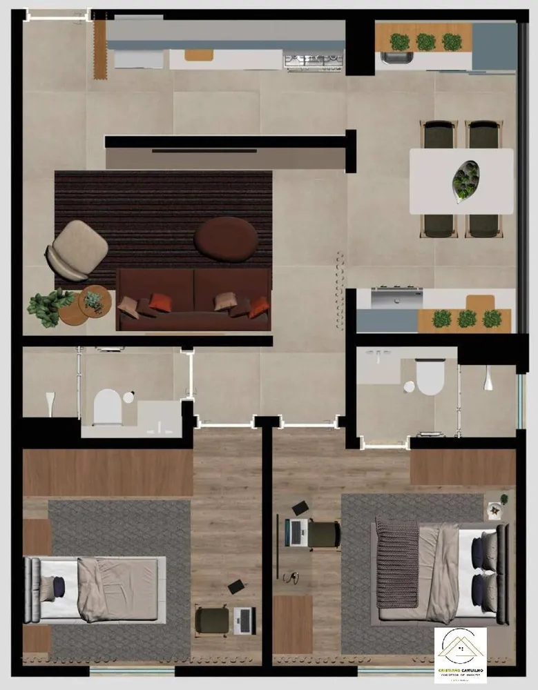 Apartamento, 2 quartos, 64 m² - Foto 2