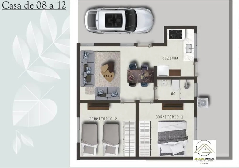 Casa de Condomínio, 2 quartos - Foto 1