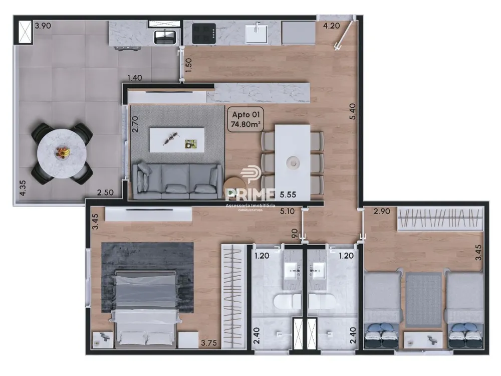 Apartamento, 2 quartos, 92 m² - Foto 5