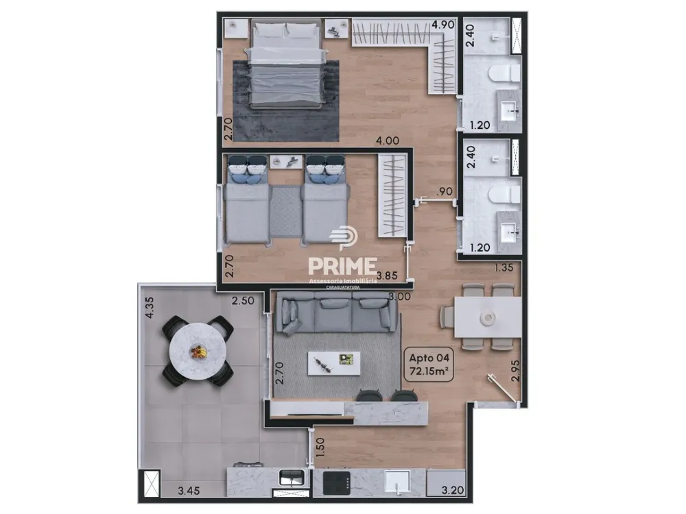 Apartamento, 2 quartos, 92 m² - Foto 3
