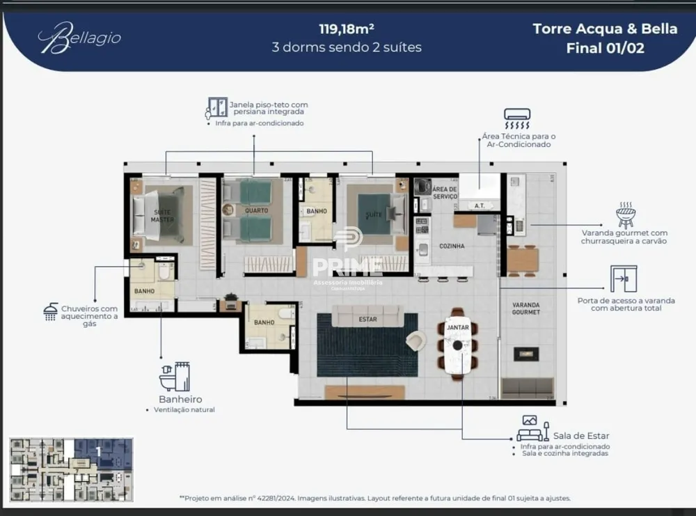 Apartamento, 1 quarto, 47 m² - Foto 2