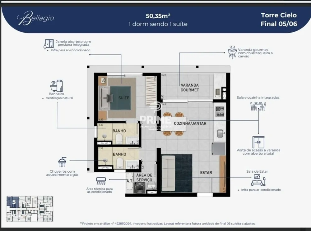 Apartamento, 1 quarto, 47 m² - Foto 12
