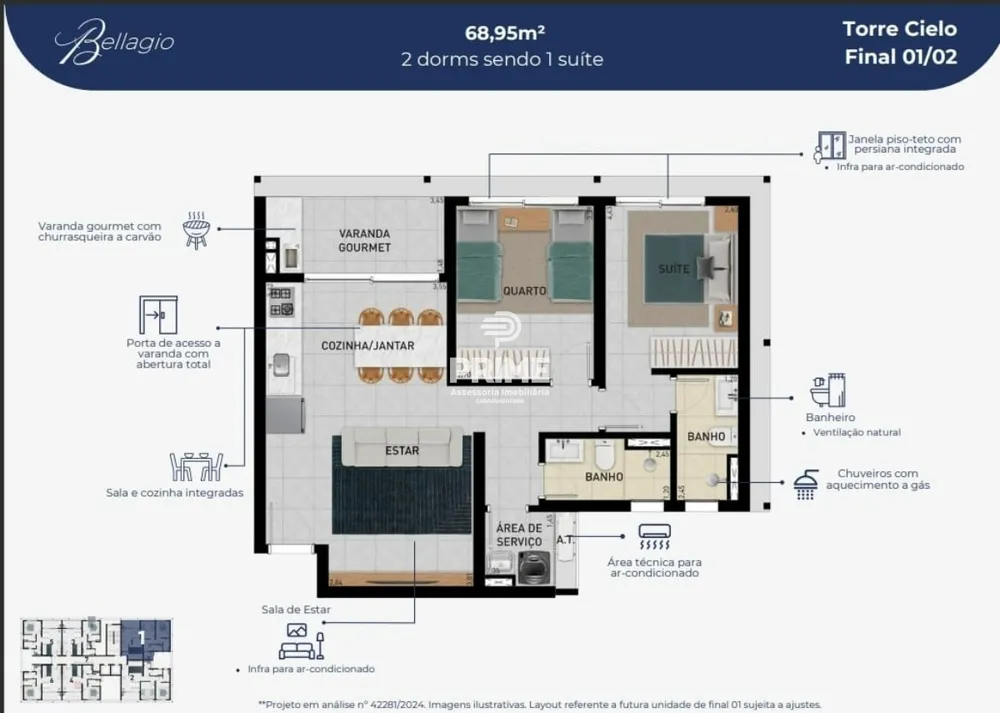 Apartamento, 1 quarto, 47 m² - Foto 10