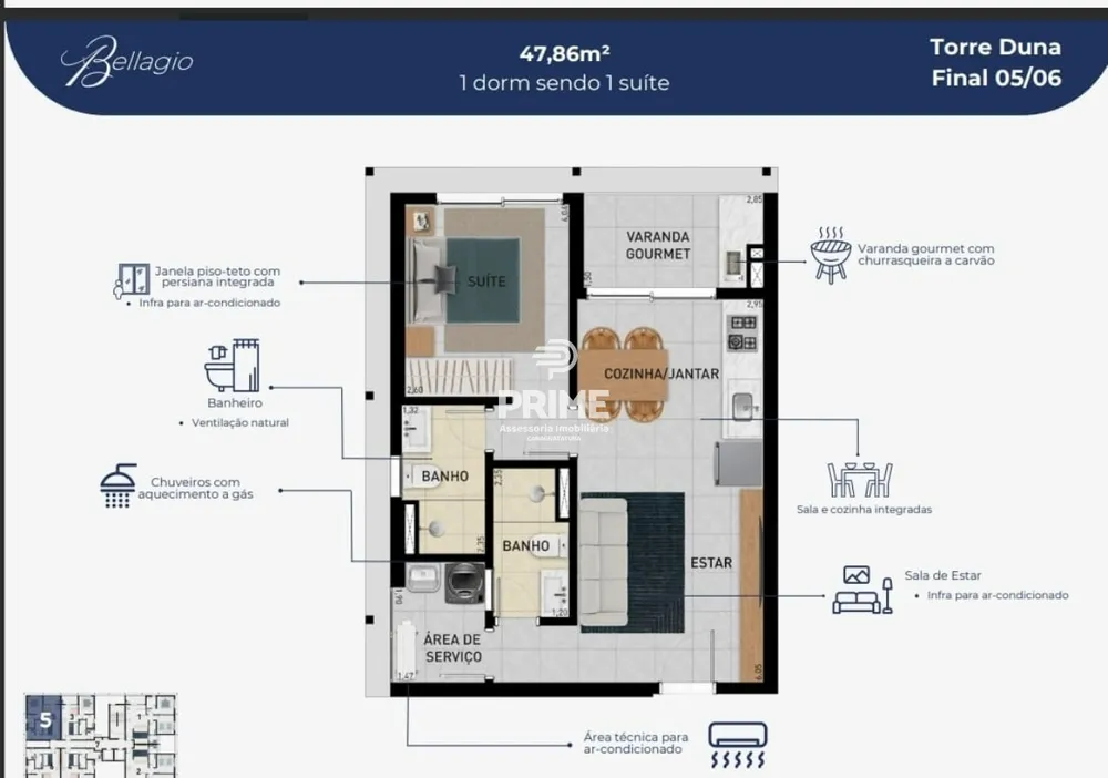 Apartamento, 1 quarto, 47 m² - Foto 14