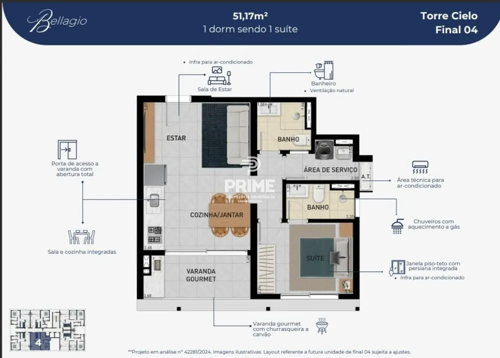 Apartamento, 1 quarto, 47 m² - Foto 11