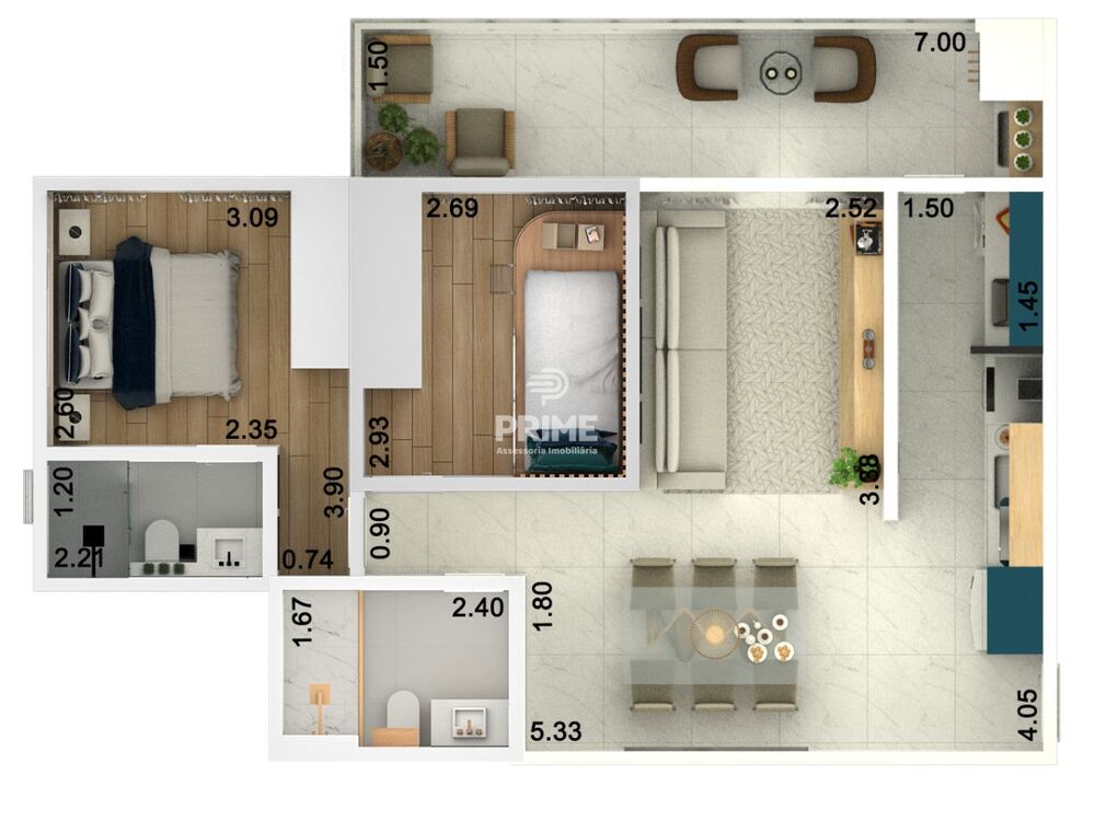 Apartamento, 2 quartos, 68 m² - Foto 1