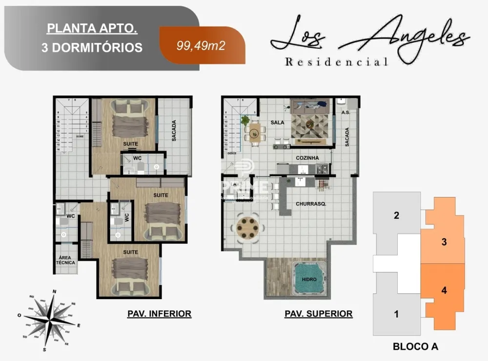 Cobertura, 3 quartos, 99 m² - Foto 2
