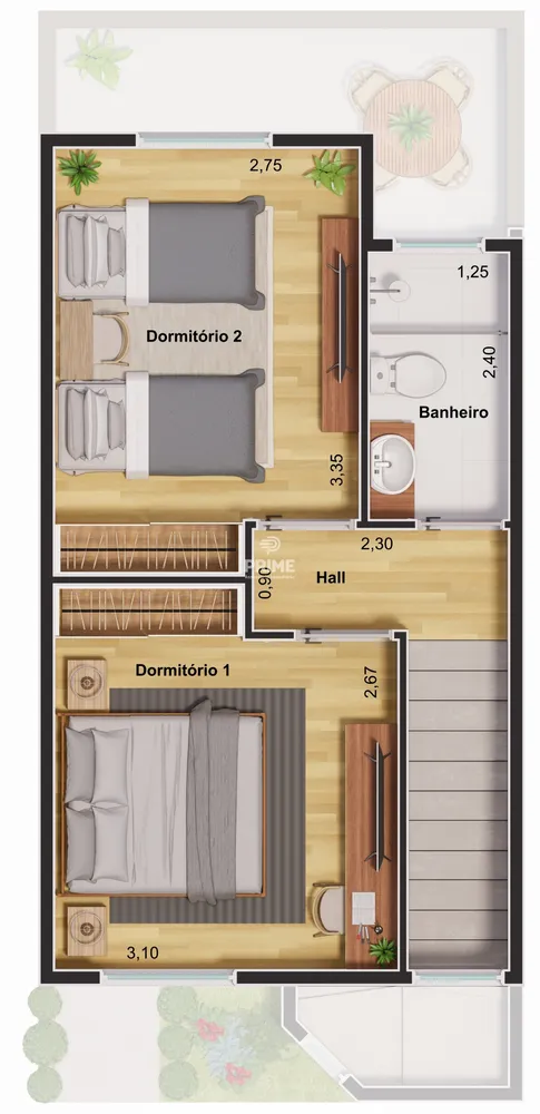 Sobrado, 2 quartos, 61 m² - Foto 15